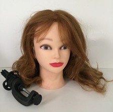 Cosmetology Mannequin Head Hair for Styling Training with Swivel Clamp Stand