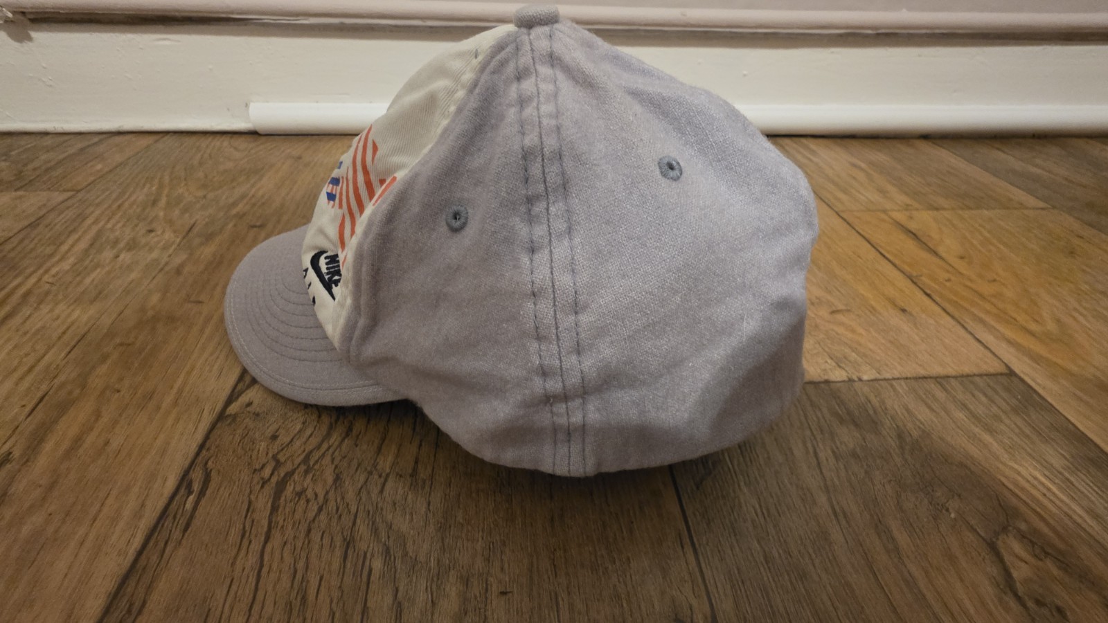 Vintage Nike Air Max Graphic Baseball Cap - Grey & White Retro Hat L/XL image 5