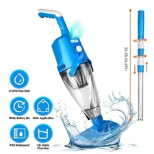 21GPM Pool Vacuum & Telescopic  Swimming Pool Cleaner Pole Machine Portable Tool