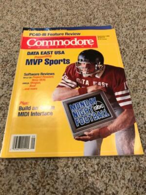Commodore Magazine Commodore 64 128 Amiga Sep 1989 Monday Night Football MNF