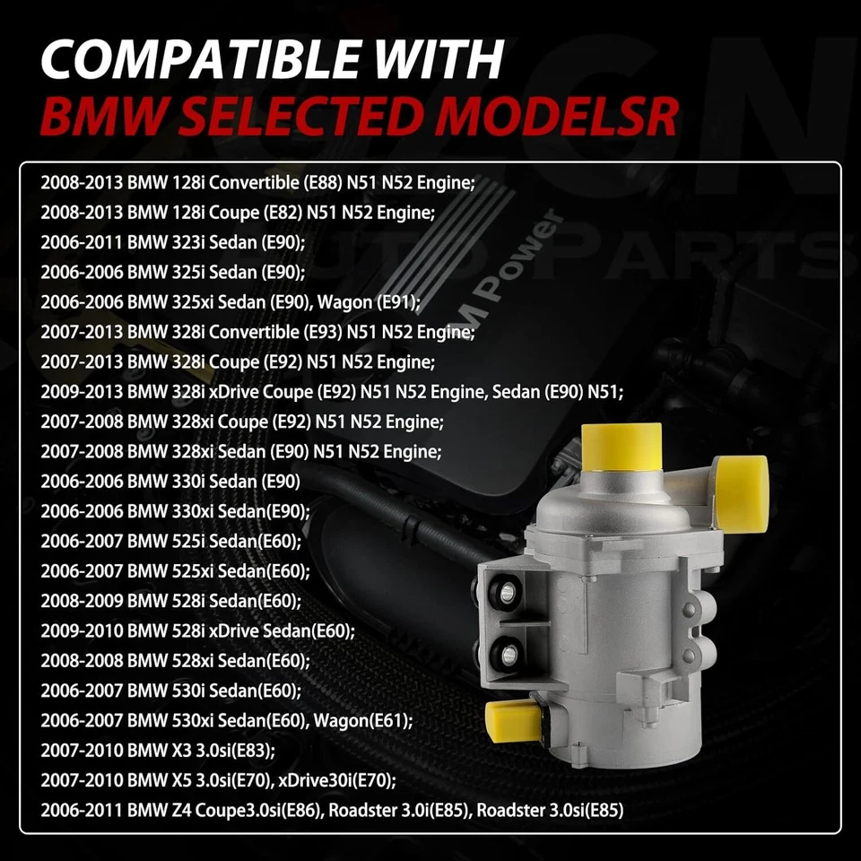 BMW X5 xDrive30i 2007–2010 E70 Electric Water Pump for Engine Cooling Repair Foto 2 de 4