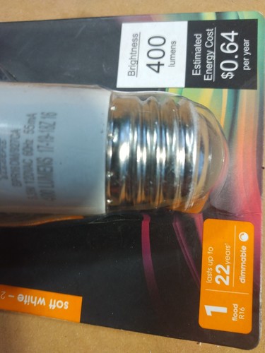 Feit Electric 40-Watt Equiv R16 Dimmable Flood LED Light Bulb, Soft White 2700K - Picture 7 of 8