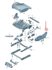 NEW AUDI Q7 4M FRONT RIGHT OUTER SEAT FRAME TRIM 4M0881326KMG6 ORIGINAL