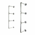 Shelving Unit Display Industrial Tiered Silver Steel Pipe Steampunk Rustic Style