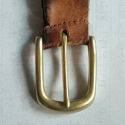 3cm (3cm) Remplacement Laiton Broche Simple Rectangle Cuir Boucle Ceinture - Photo 1/4