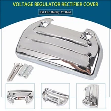 Chrome Voltage Regulator Rectifier Cover Fit For Harley V-Rod VRSCX VRSCA VRSCB