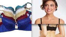 PACK OF 6 pcs BRAS, UNDERWIRE Cool Push Up Bra CUP SIZE 34-44 B C D NEW 99985