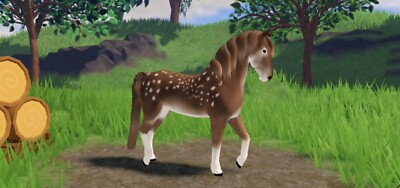 V1 Friesian Fawn Wild Horse Islands Roblox | eBay