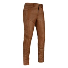 Genuine Leather Pants for Men Brown Bikers Pants 100% Real Lambskin Leather