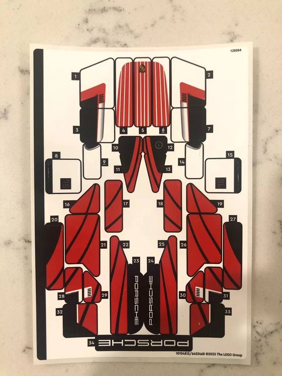 LEGO STICKER SHEET for 76916 Porsche 963 New Genuine eBay