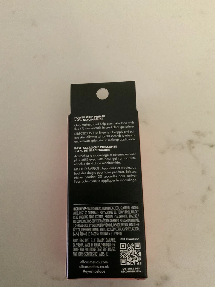 E.L.F. Power Grip Primer + Niacinamide Pink 15ml Vegan Brand New Boxed Skin Care - Image 2 of 2