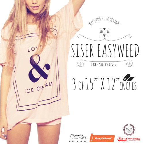 Siser Easyweed 15" x 3 feet - 3 Sheet of 15"x 12" - Select up to 3 colors! - Picture 1 of 3