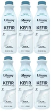 6-Pack Lifeway Plain Lowfat Kefir, Probiotic Cultured Milk Drink Size 32 oz each