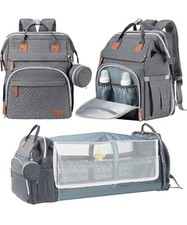 Baby Diaper Bag Backpack,Diaper Changing Station Usb Charging Port Pacifier Case