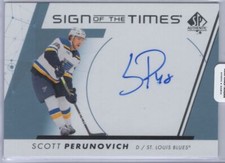 2022-23 Sign Of The Times Scott Perunovich Auto St. Louis Blues #SOTT-SP