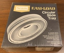 Vintage Sears Easi-Load Circular Slide Tray, Holds 100 2 x 2 Slides -new/sealed