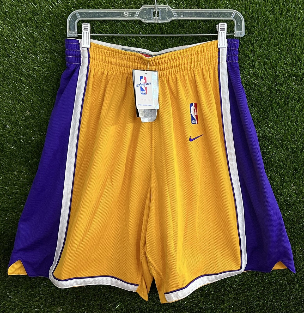 NEW Vintage Authentic Nike Los Angeles Lakers Game Shorts Jersey Men Size 36