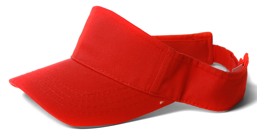 Summer Blank Red Adjustable Visor