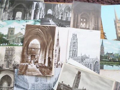 LINCOLNSHIRE VINTAGE POSTKARTEN - hässliche KIRCHEN und RELIGIÖSE GEBÄUDE - wählen