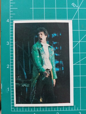 1990 ROCK ATTACK MUSIC STARS CARD STICKER THE ROLLING STONES MICK JAGGER 