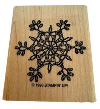 Stampin Up Snowflake Rubber Stamp Elegant Ornate Winter Holidays Card Making