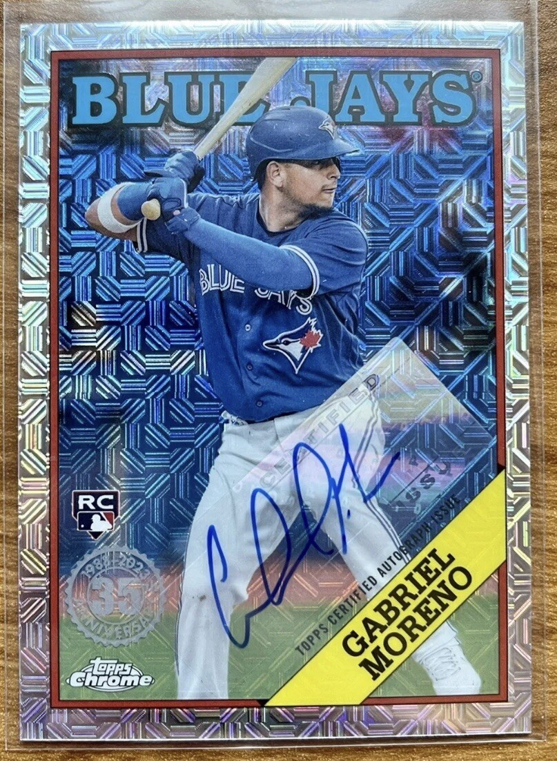 2023 Topps Series 1 GABRIEL MORENO Silver Pack 1988 RC AUTO /199 Autograph Sp