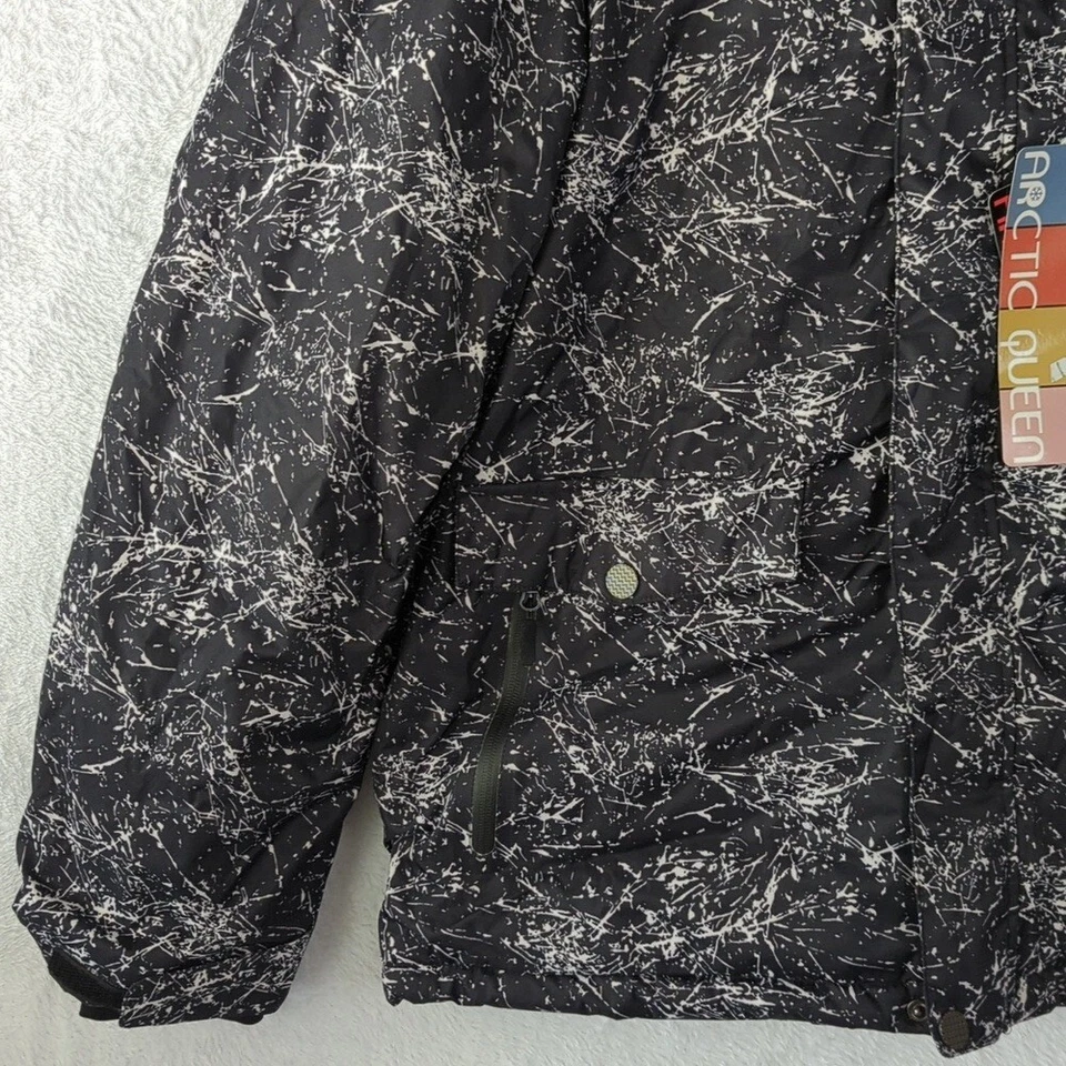 Casaco masculino Arctic Queen preto e branco esqui snowboard à prova de intempéries tamanho XL - Imagem 2 de 4
