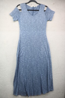 Soft Surroundings Cold Shoulder Maxi Dress-Size Small-Pockets