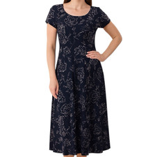 Chaps Midi Dress Womens Sz 16 Floral Cottage Babydoll Preppy Milkmaid Vtg New
