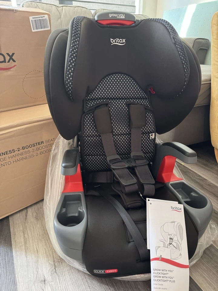 Arnés Britax Grow With You ClickTight-2-Booster, Cool N Dry, negro Foto 3 de 4