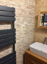 Splitface Mini Ledge White/Cream wall 3D cladding SAMPLE(approx 10x10cm off-cut)