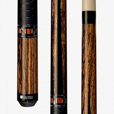 Lucasi LZC26 Zero Flexpoint Pool Cue  Bocote Silver Inlays Snake Wrap  Warranty