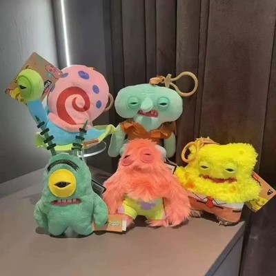 SpongeBob Fuggler Plush Pendant, Cute Ugly Teeth Monster Keychain