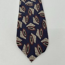 Valentino Cravatte Neck Tie Blue Silk Printed Made In Italy Designer