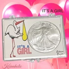 2025 IT'S A GIRL $1 American Silver Eagle .999,  Keepsake And Investment