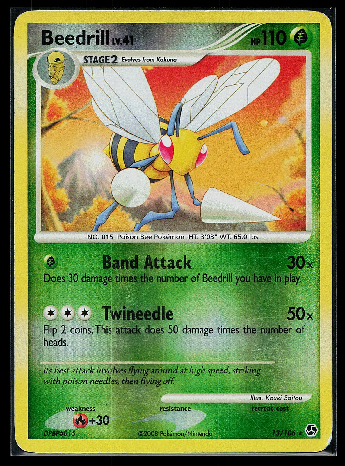Pokemon Great Encounters 13/106 Beedrill Reverse Holo