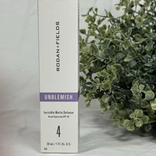 Rodan + Fields Unblemish Step 4 Invisible Matte Defense SPF30 NEW