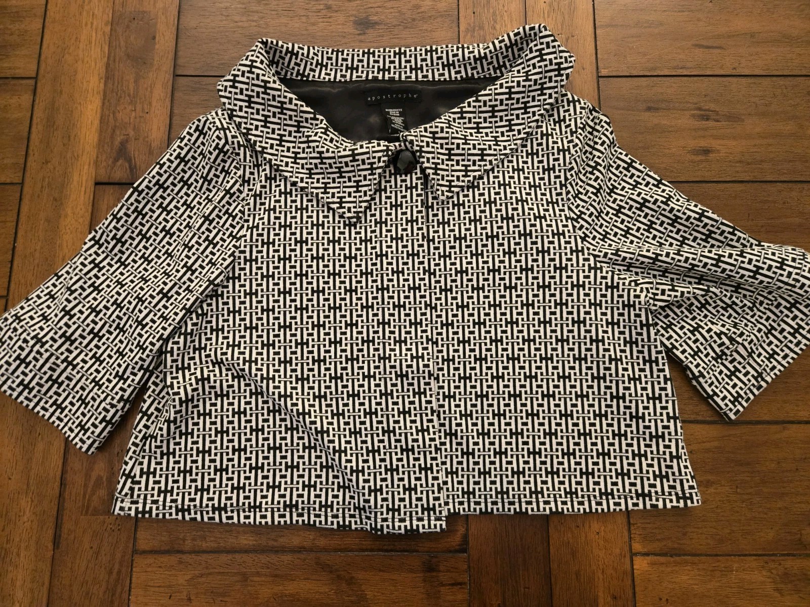 apostrophe Jacket Black White Large - image 1