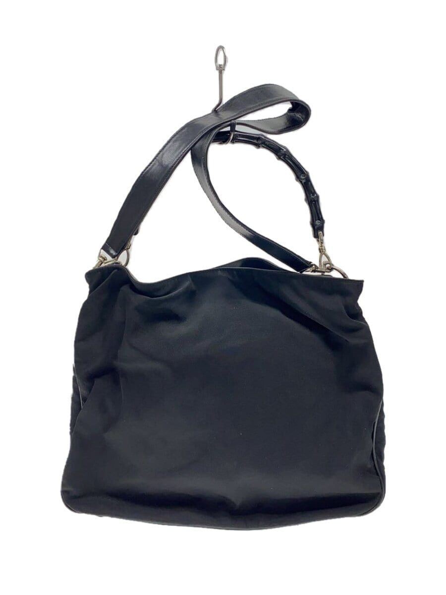 GUCCI handbag leather Black 0011577 Used
