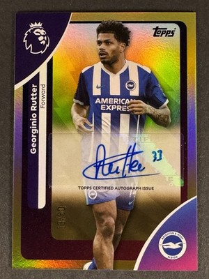 GEORGINIO RUTTER 2025-26 Topps Premier League #AC-GR AUTO AUTOGRAPH GOLD 13/50