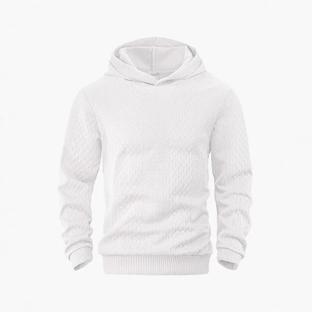 Men's Casual Hoodie Sweatshirt Embroidered Loose for Fit Long Sleeve Overhead