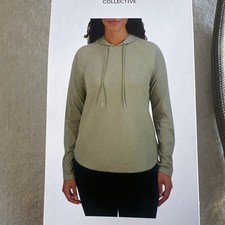 Sage Collective Women's Lightweight Long Sleeve Hoodie, Green, Size S. CL