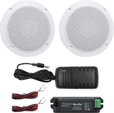 Herdio 2er Set 4'' Bluetooth Deckenlautsprecher 160W wasserdicht Einbau
