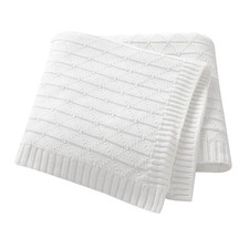 Baby Receiving Blanket for Boys Girls Knit Neutral Swaddle Blankets Soft Ligh...