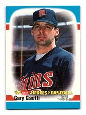 Gary Gaetti 1989 Fleer Heroes of Baseball #15 Minnesota Twins NM-MINT