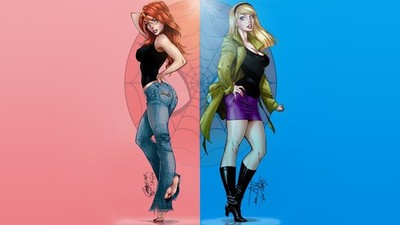 Marvel gwen stacy spiderman comics j scott Custom Gaming Mat Desk 7696