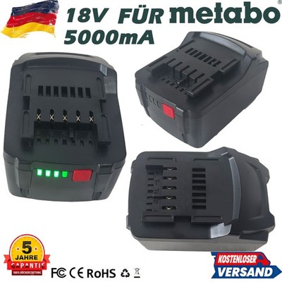 18V 5,2 Ah Akkupack FÜR Metabo Schiebeakku Li-Power Ersatzakku CAS Akku Mafell