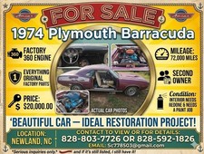 1974 Plymouth Barracuda for Sale