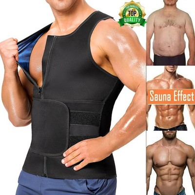 Herren Sauna Weste,Schweiß Sauna Shirt Männer Body Shaper Sport Gym Tank Top DE