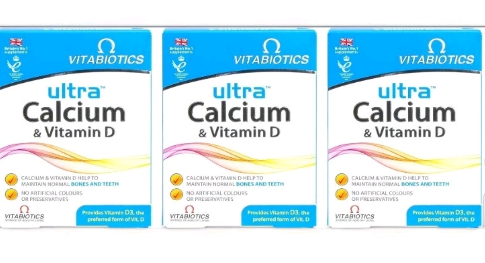 3 X Ultra Calcium with Vitamin D - 30 Tabs Strong Bone Support Heath ( 90 Pack ) - Image 5